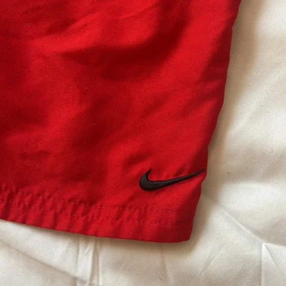 Red Nike Swim shorts L - Picture 3 of 5